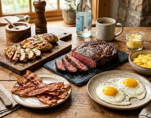 carnivore diet meal plan : Transforming Education Through Calm and Focus Make a Realistic Image based on this instruction